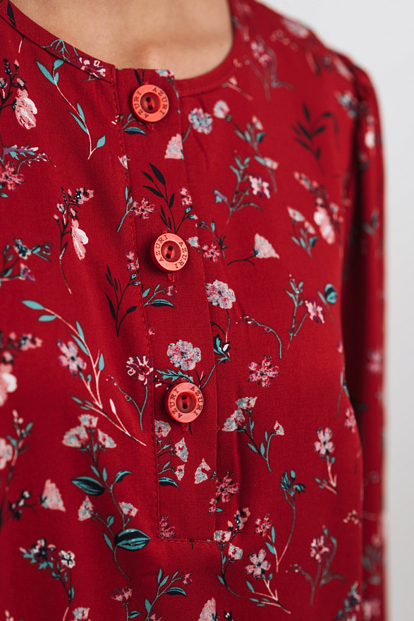 Осіннє плаття в квітковий принт