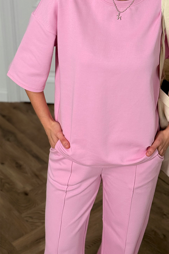 Pink cotton suit