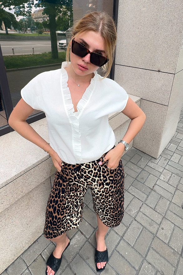 Леопардові подовжені шорти