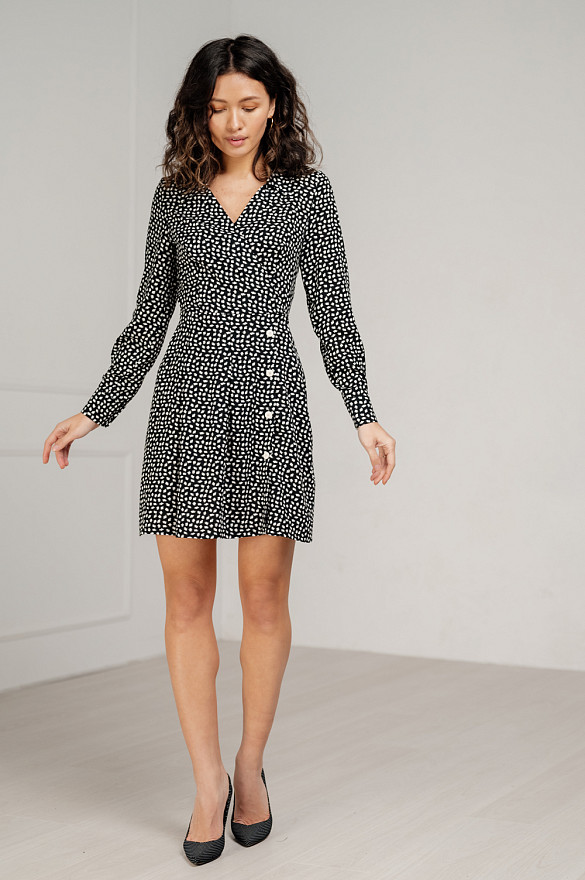 Black midi dress with tennis skirt