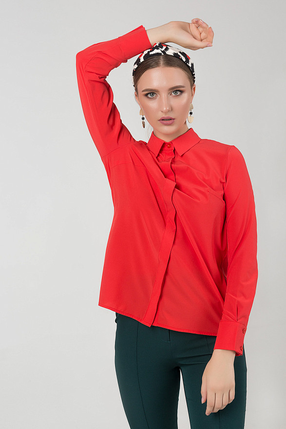 Блузка с потайной планкой
