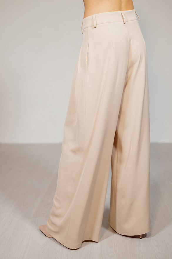 Beige palazzo trousers