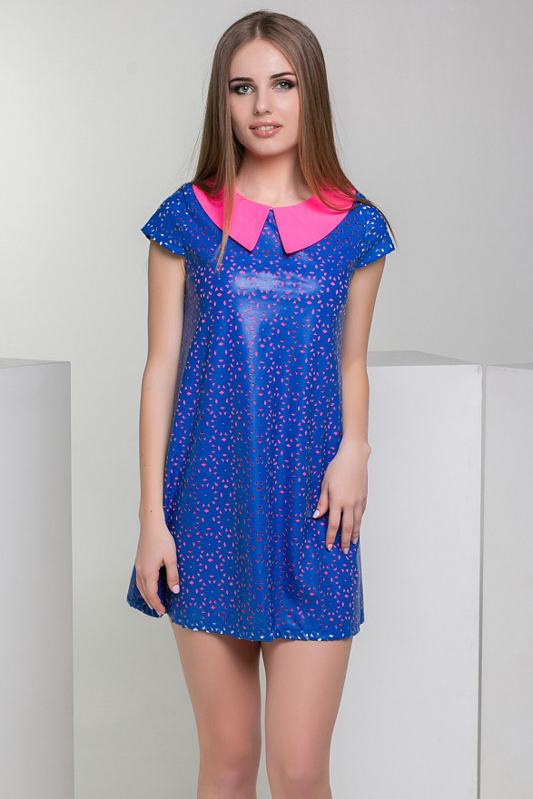 Dress made of perforated zama leather with lining