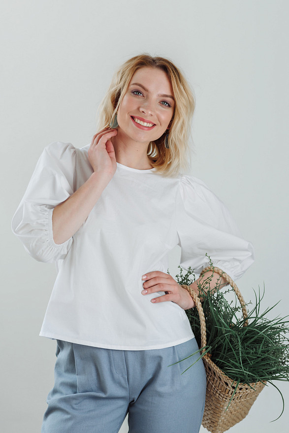White cotton blouse