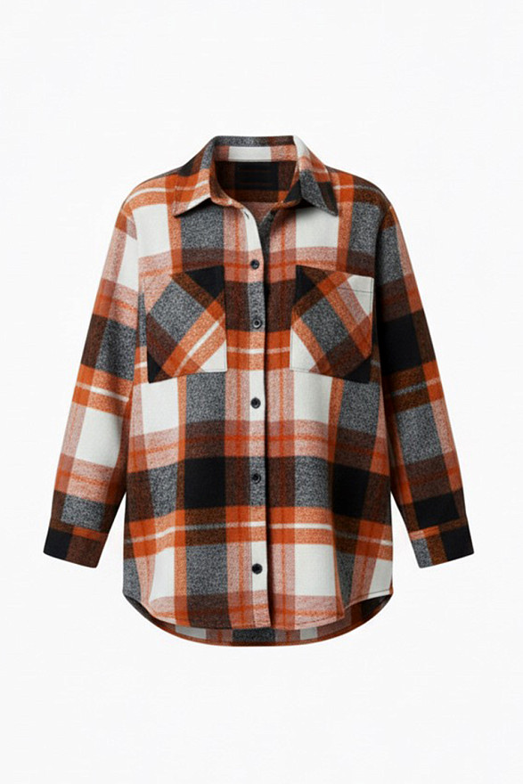 Terracotta checkered shirt
