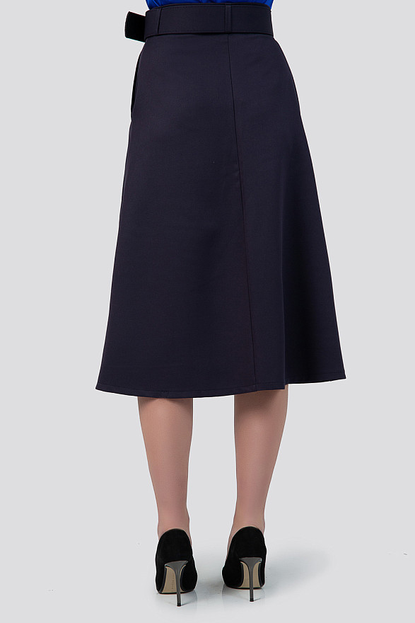 Миди юбка с поясом