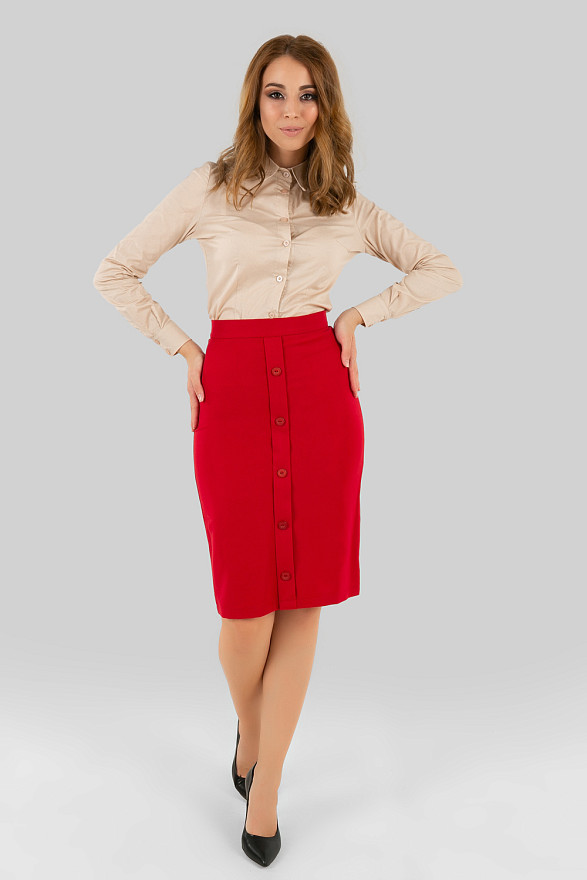 Юбка карандаш с пуговицами