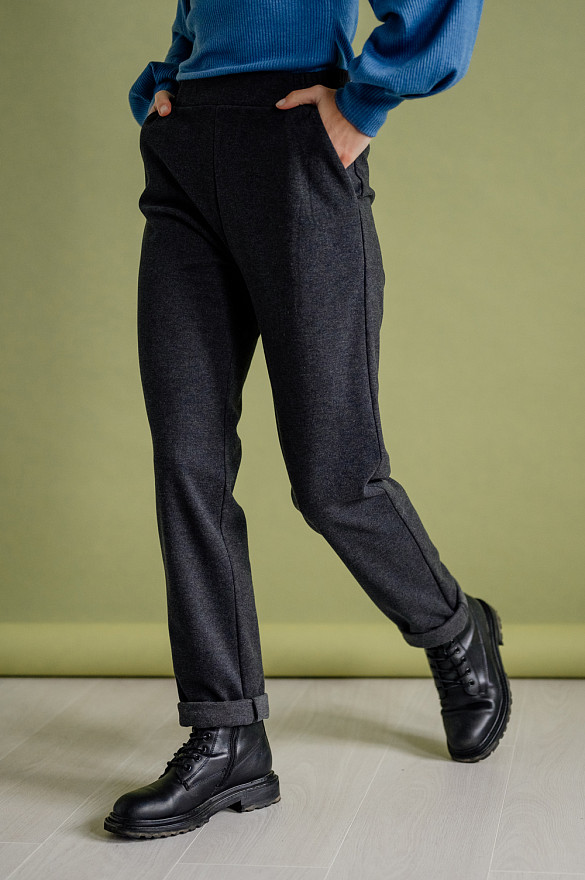 Blue trousers in warm jersey