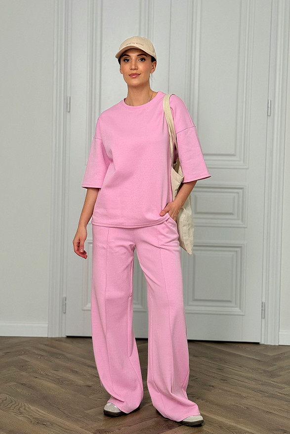 Pink cotton suit