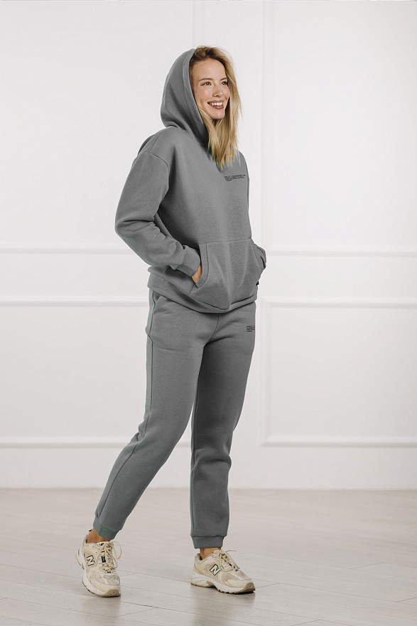 Графітовий світшот із капюшоном