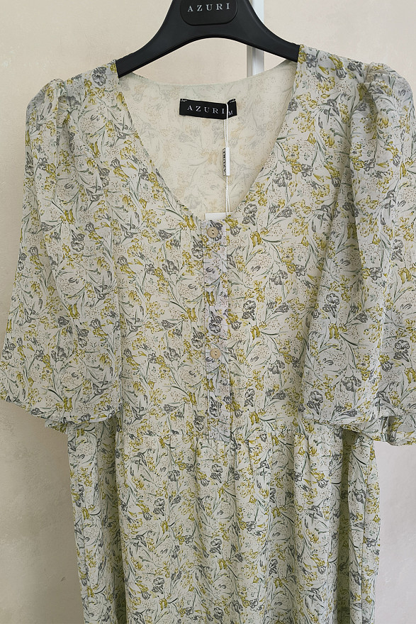 Струящееся шифоновое макси платье