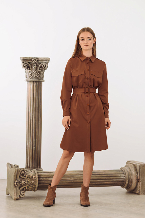 Dress-shirt with belt