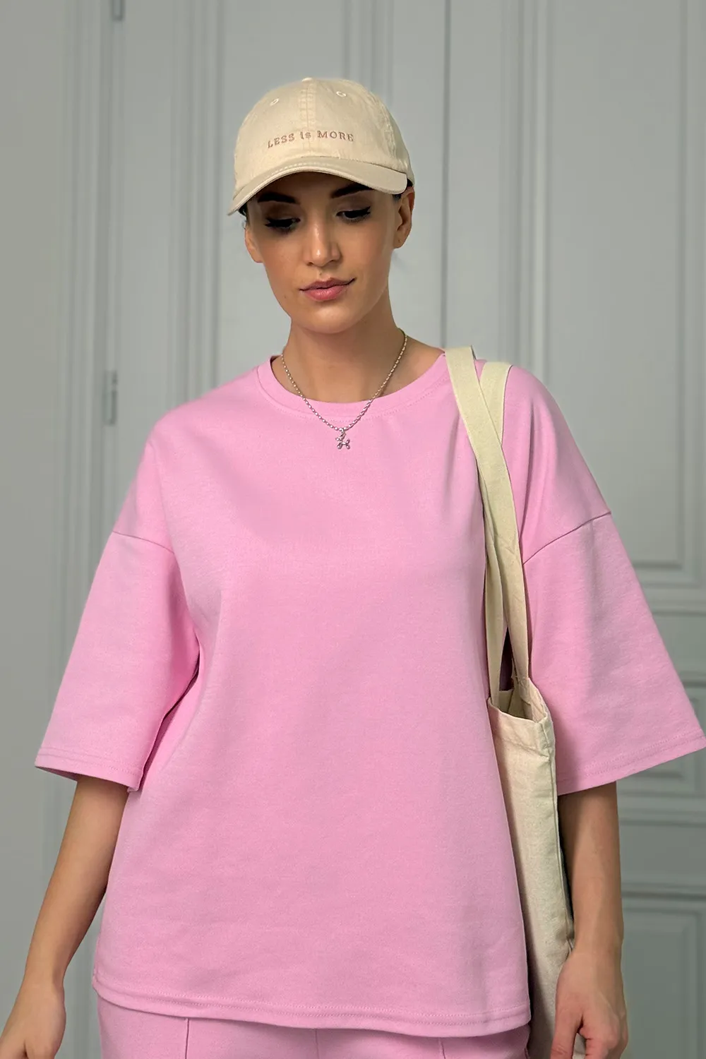 Pink cotton suit