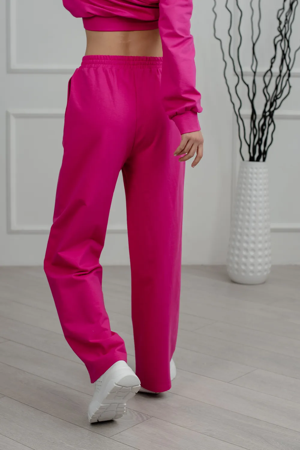 Straight, wide legged tracksuit trousers
