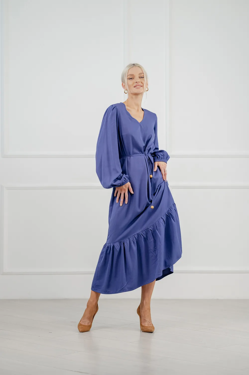 Casual oversized dress in the color"denim". Casual oversized dress in the color"denim".