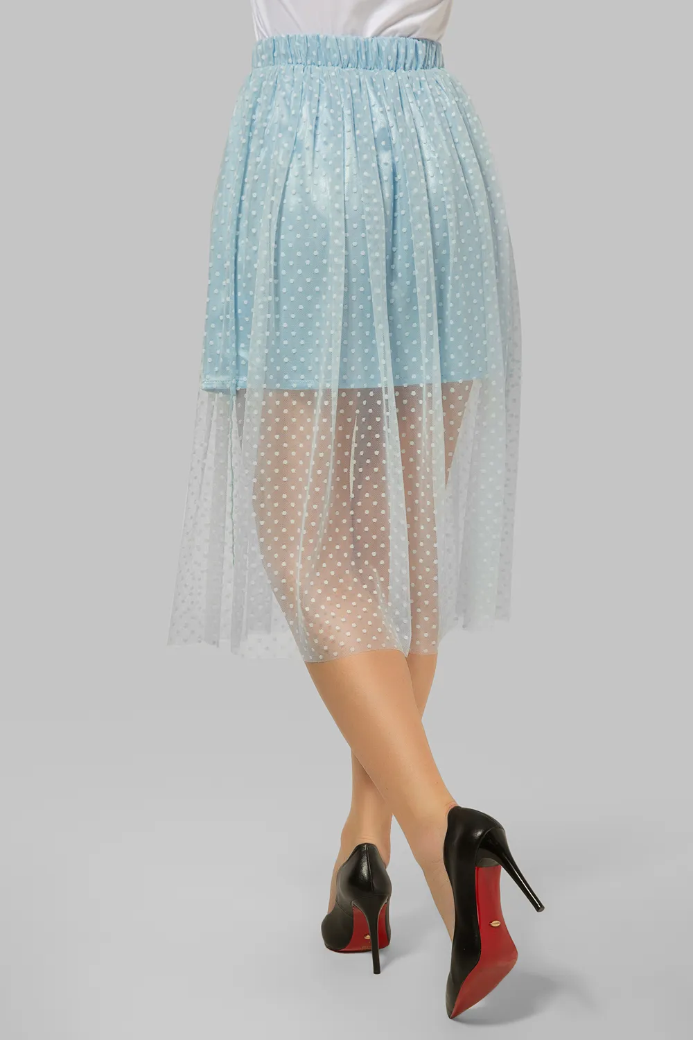 Tutu skirt made of airy tulle in sky blue
