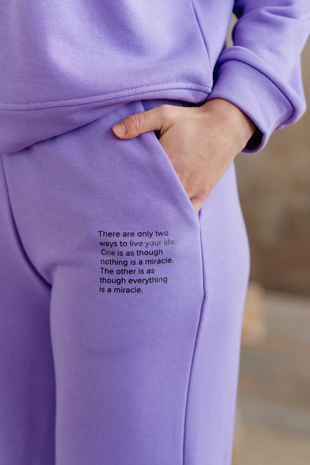 Lilac straight joggers