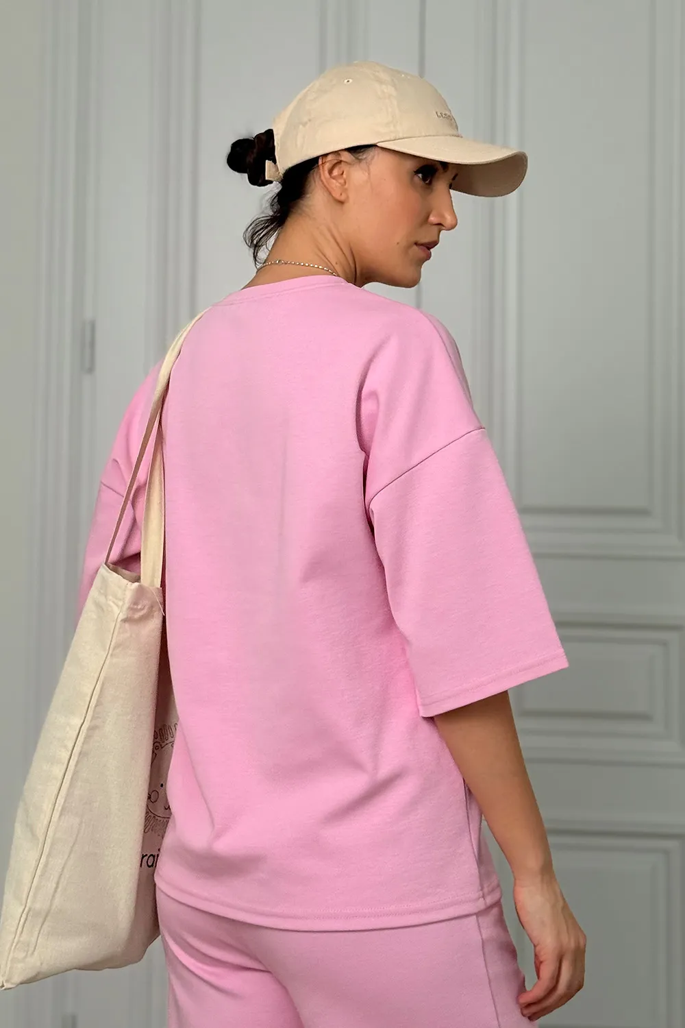 Pink cotton suit