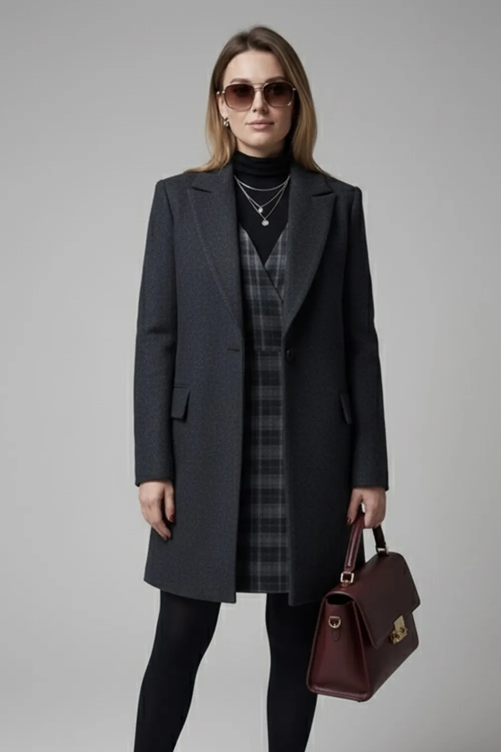 Графітовий теплий сарафан