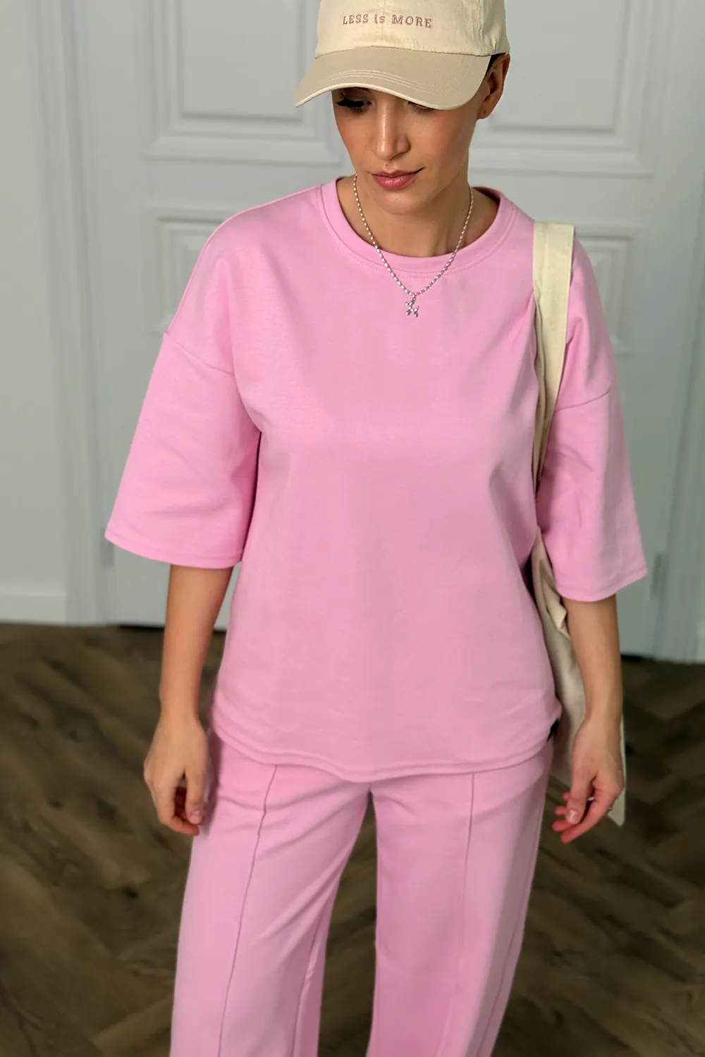 Pink cotton suit