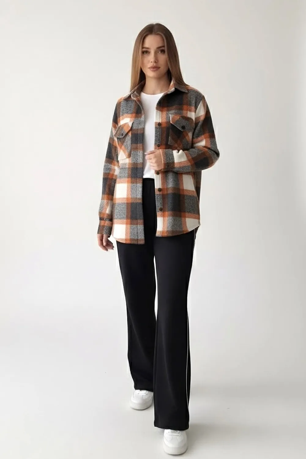 Terracotta checkered shirt