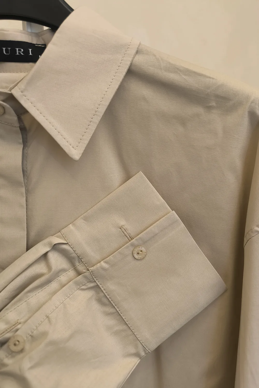 Beige poplin shirt