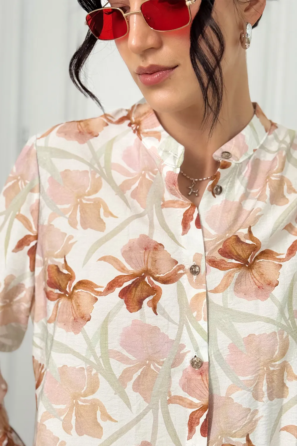 Caramel Muslin Shirt and Trousers Suit