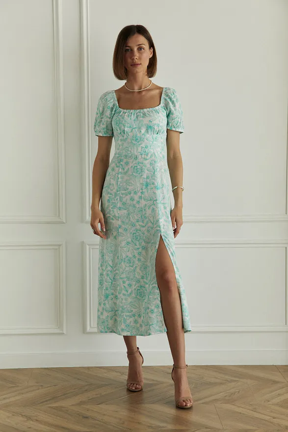 white fitted waist long sleeve shirt dress Mint Green Fitted Dress – Runes