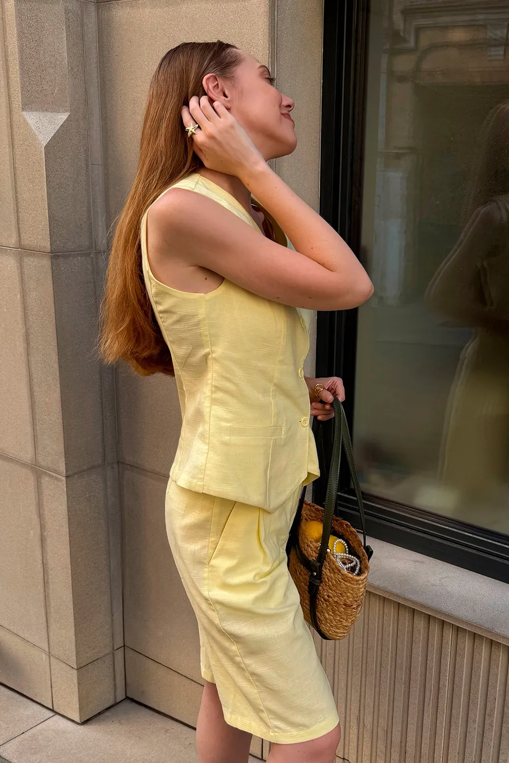 Yellow cotton suit