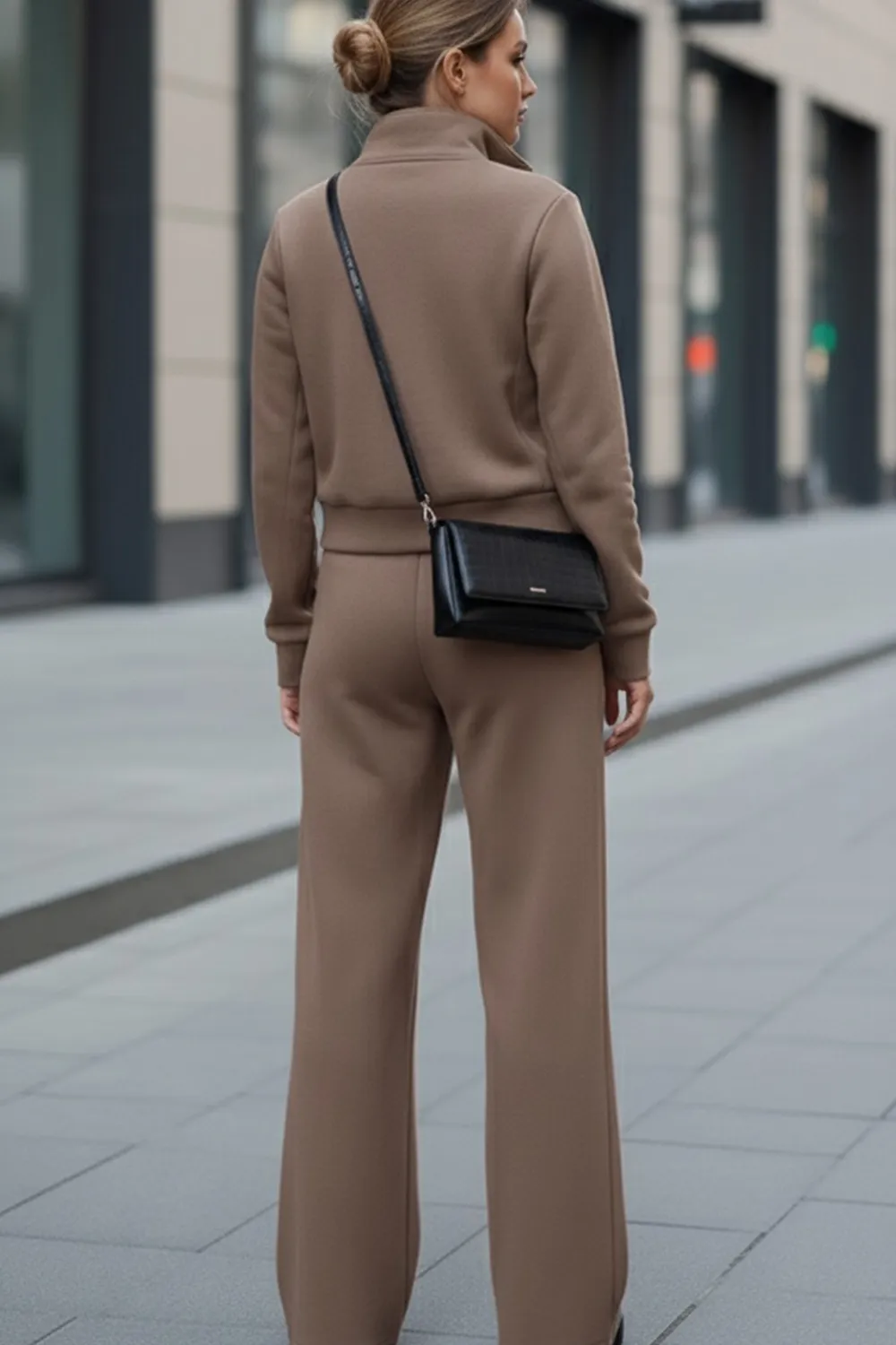 Knitted angora suit in the color 
