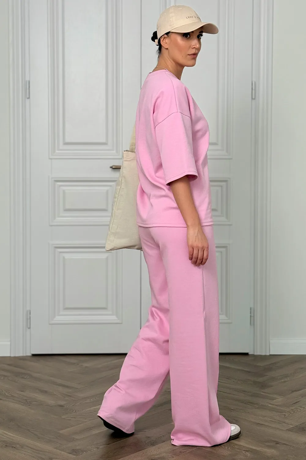 Pink cotton suit