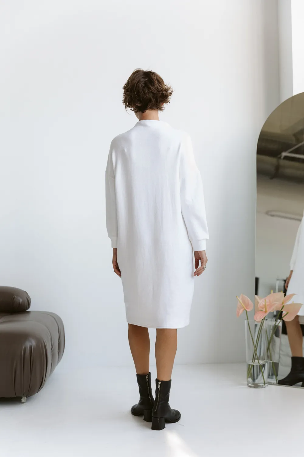 Milky angora dress