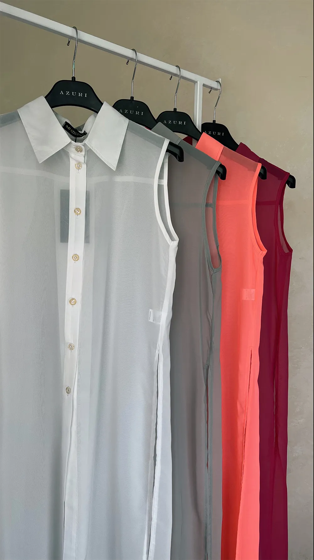 Chiffon shirt-cape
