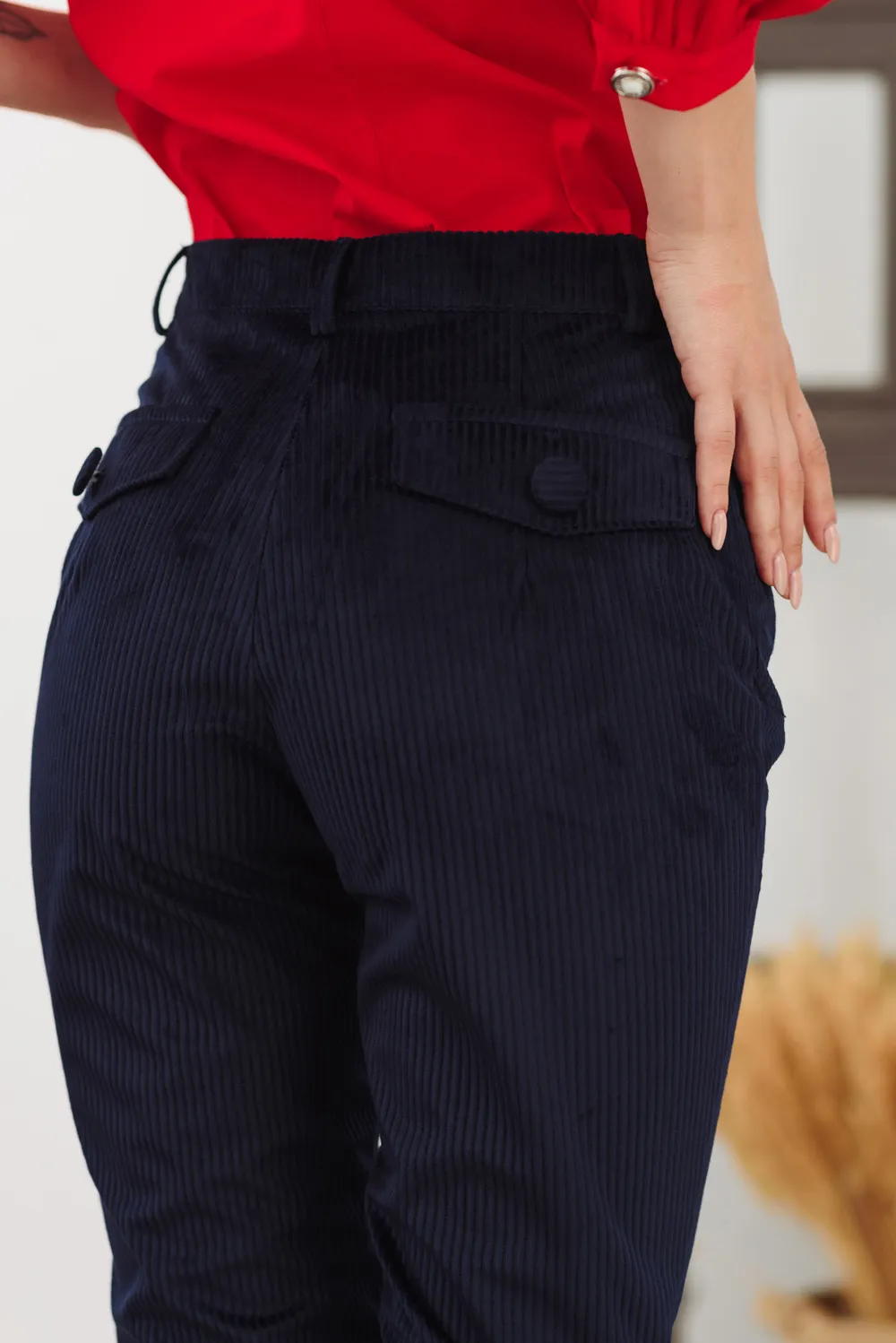 Navy Blue Corduroy Pants