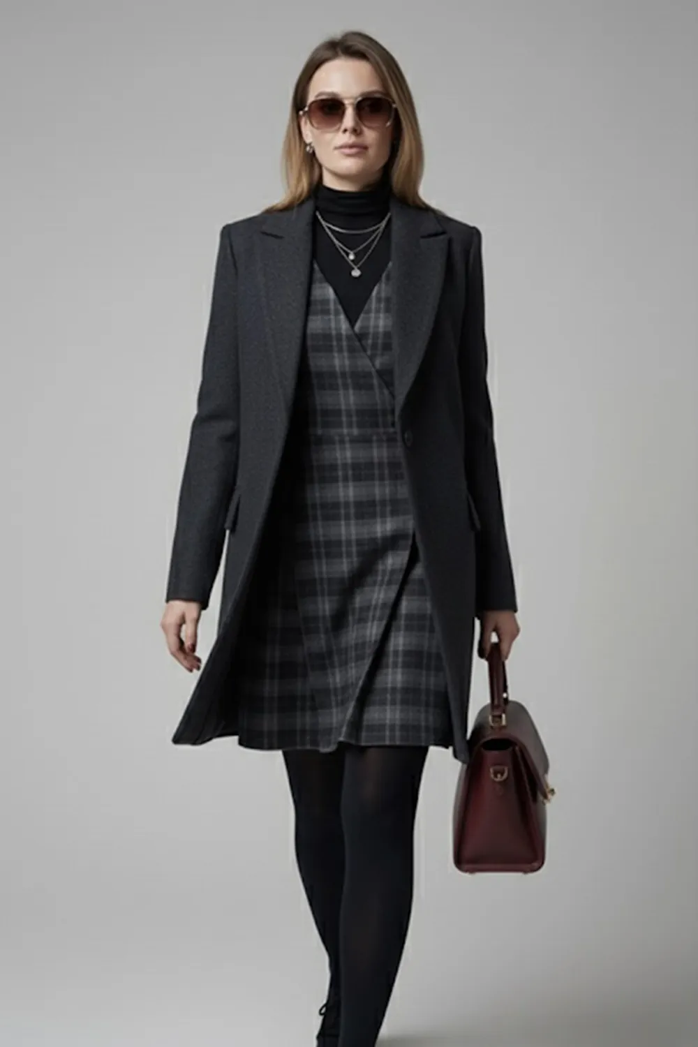 Графітовий теплий сарафан