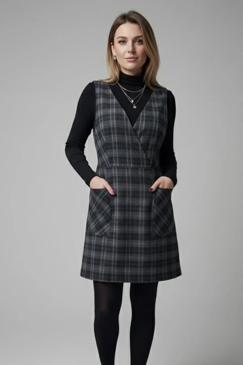 Графітовий теплий сарафан