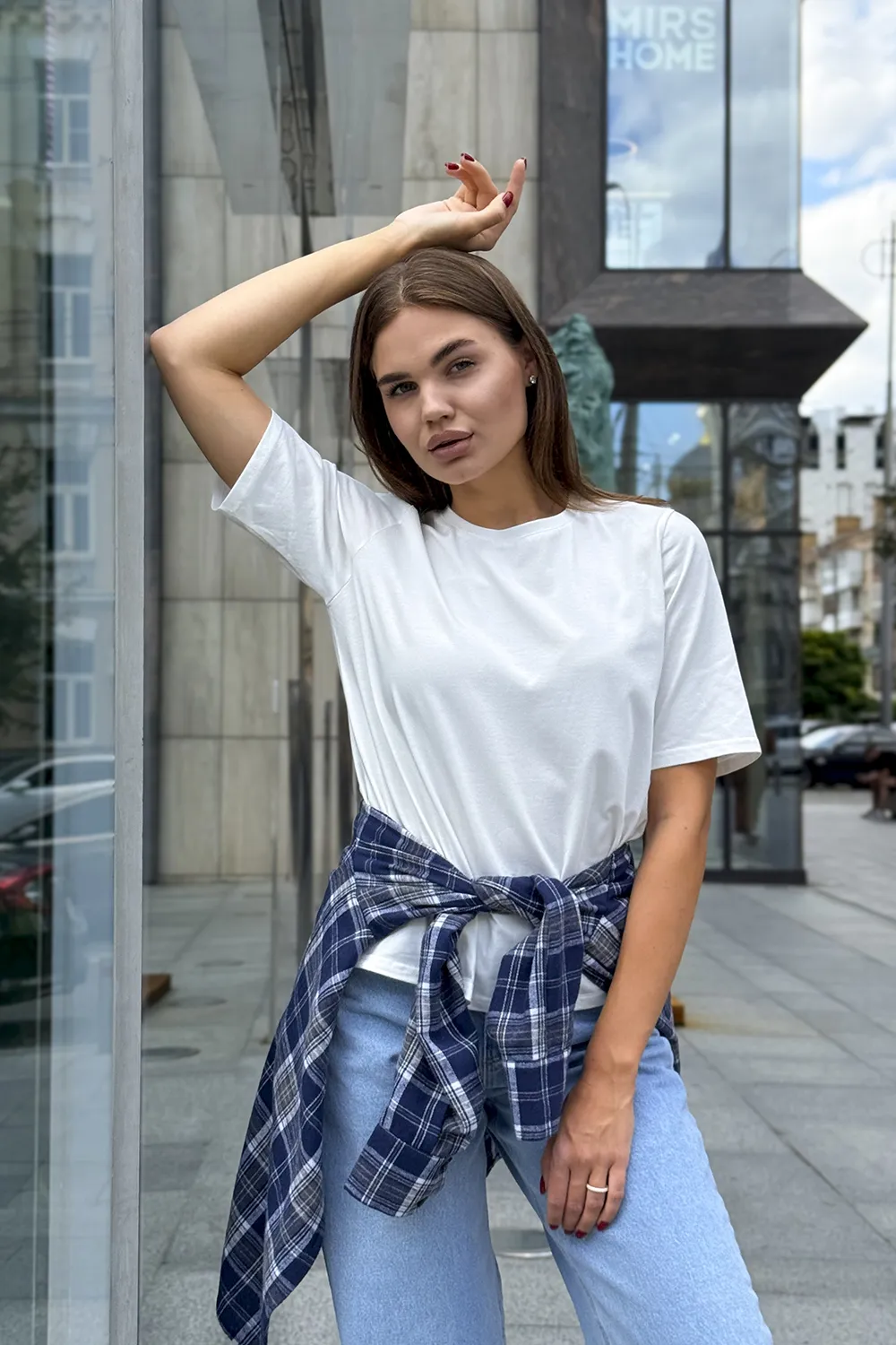 White Basic Crew Neck T-shirt