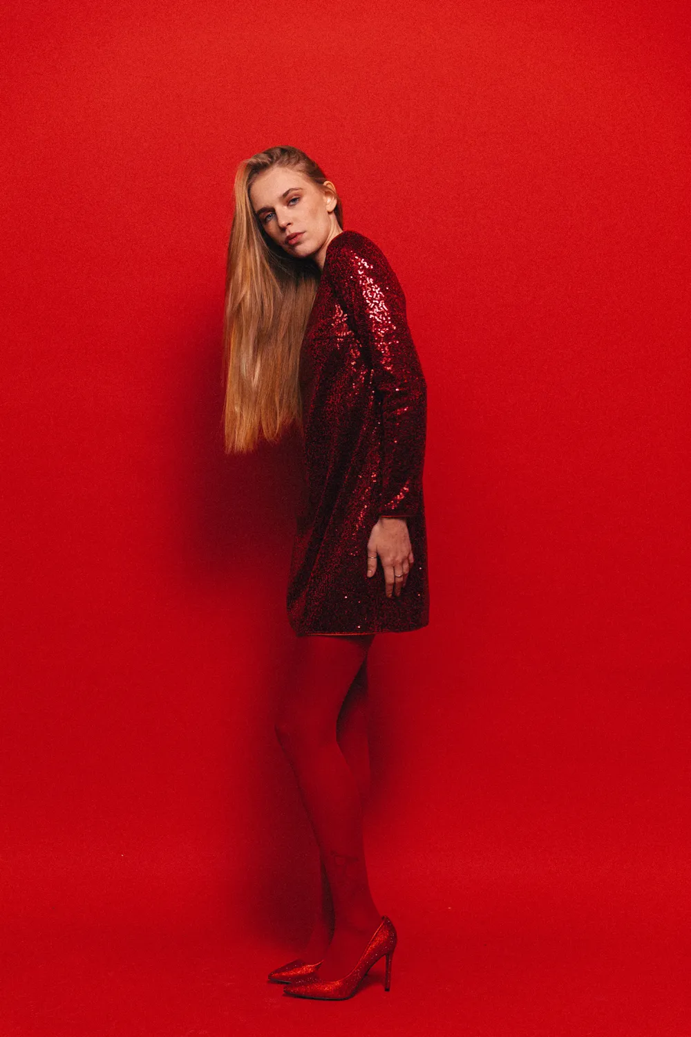 Spectacular red mini dress