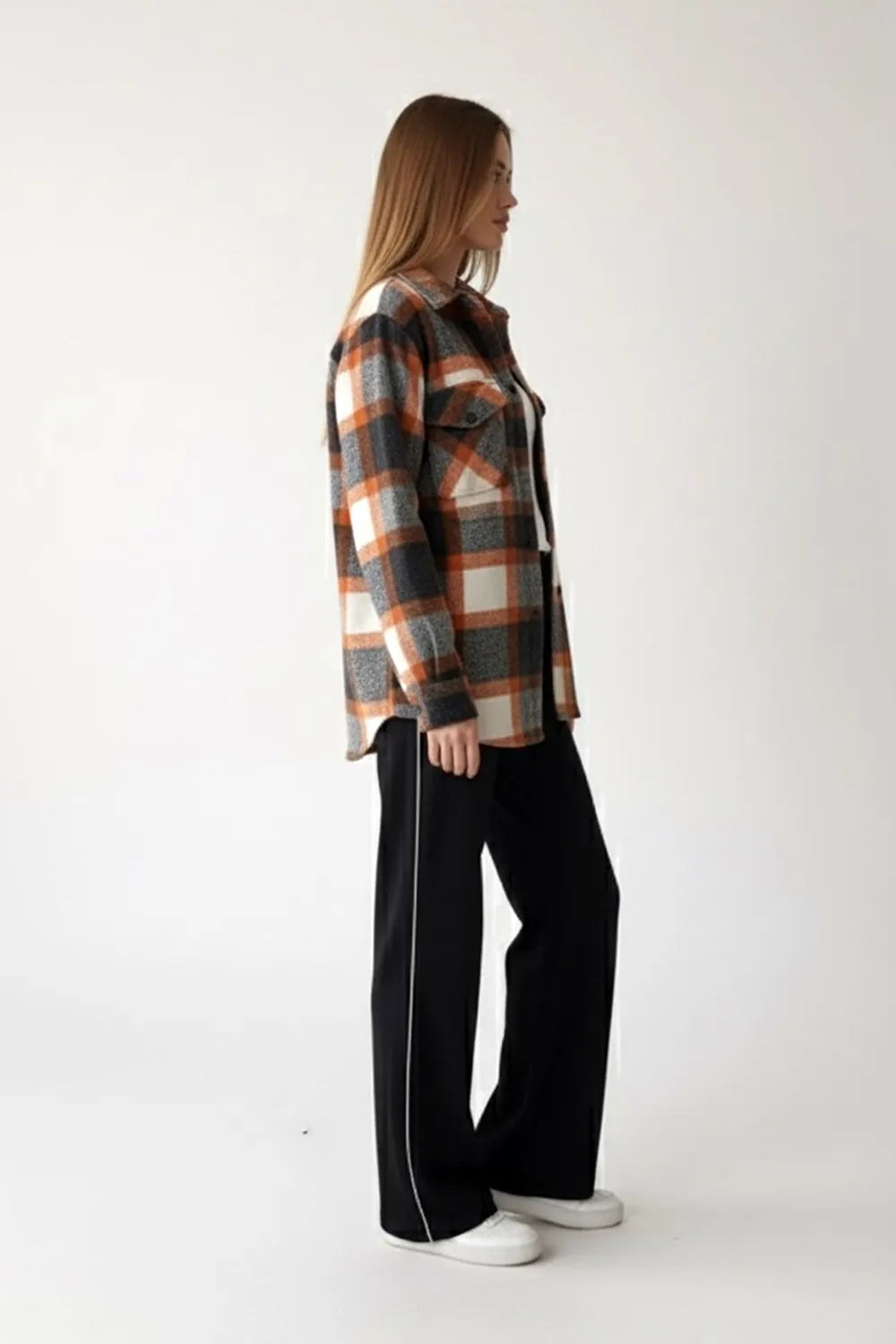 Terracotta checkered shirt