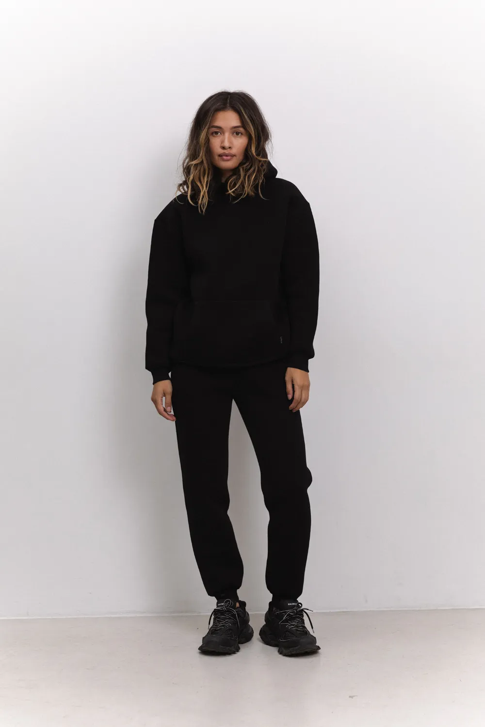 Black sweatshirt with hood